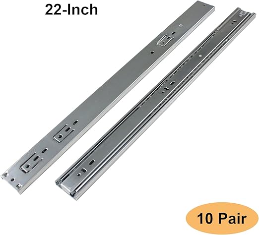 Gobrico Ball Bearing Kitchen Drawer Slides Full Extension Heavy