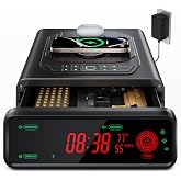 TRRKO Biometric Gun Safe for Handgun, 0.3S Auto-Open &amp; 2X Wireless Charging | Handgun Safe with Fingerprint, 10.25" Smart Display &amp; Silent Mode, Fits 2 Full-Size Pistols, for Nightstand/Bedside/Home Use.