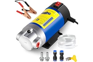 BEEDEFUL 12V 100W Electric Oil Change Pump - Multi-Purpose Fluid Extractor & Transfer Pump for Engine Oil, Transmission Fluid, Gear Oil - Compatible with Boat, Lawn Mower, Generator, Car, RV (3 Hoses+Adapters)