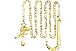 SENKEYFE G80 j Hooks Tow Chain 5/16" x 10', Recovery Tow Hooks Chain 15IN J Hook w/RTJ & Grab Hook, 18800LBS Tow Truck Accessories J Hooks, Bridle Tow Transport Chain, Wrecker Towing Truck Equipment