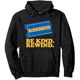 Blockbuster Be Kind Rewind Vintage Ticket Logo Pullover Hoodie