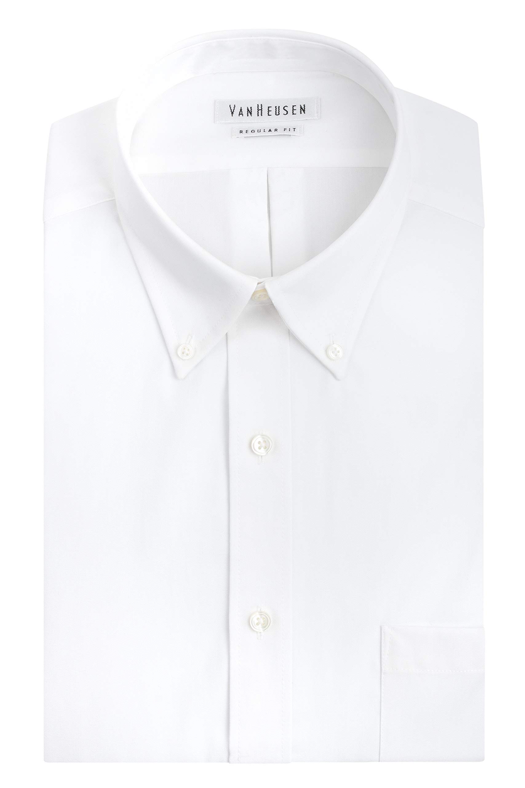 Van HeusenMen's Dress Shirt Regular Fit Pinpoint Solid