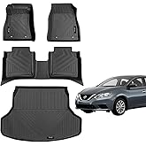 Yonugli for 2014-2019 Nissan Sentra Floor Mats & Trunk Cargo Liner Set All Weather TPE Rubber Mats Black Accessories (for 14-19 Nissan Sentra)