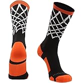 MadSportsStuff Elite Basketball Socks with Net Crew length - made in the USA