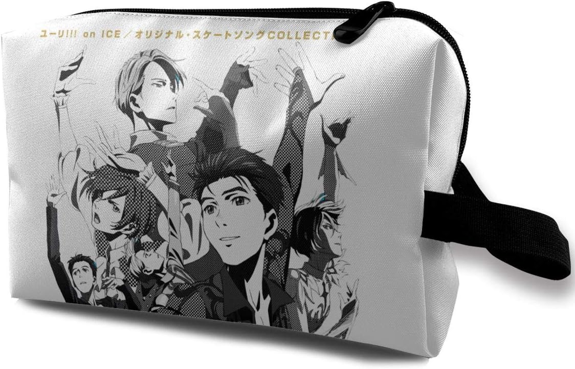 NarcNton Yuri On ICE Cosmetic Case Travel Cosmetic Bag Portable Travel Bag Art Storage Bag