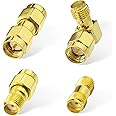 Superbat Adapter Kit - 4Pcs SMA Male Female RF Coaxial Connector for 50 Ohm Antenna, Radio, WiFi, FPV, SDR etc.