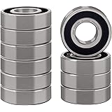 XiKe 10 Pcs 6203-2RS Double Rubber Seal Bearings 17x40x12mm, Pre-Iubricated for High RPM,Stable Performance and Cost Effectiv