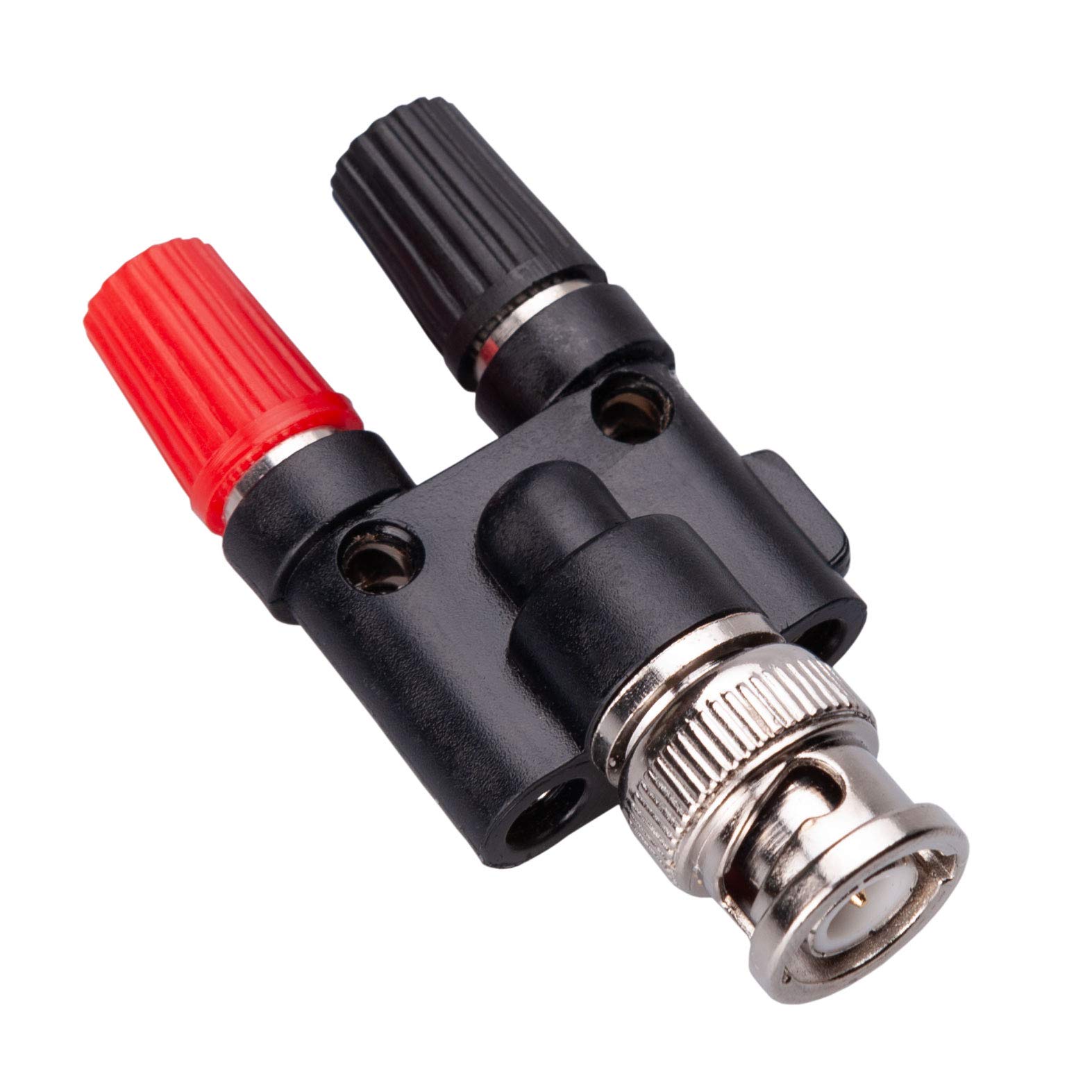 BNC Male Plug to 2 x 4mm Dual Banana Female Socket Adapter Binding Post Coupler/RF Coax Coaxial Splitter Double Connector Jack Adaptor (BNC Male - Banana Female)