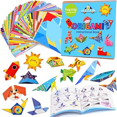 hapray Origami Kit for Kids 6-12 with Guiding Book 98 Sheets 47 Patterns