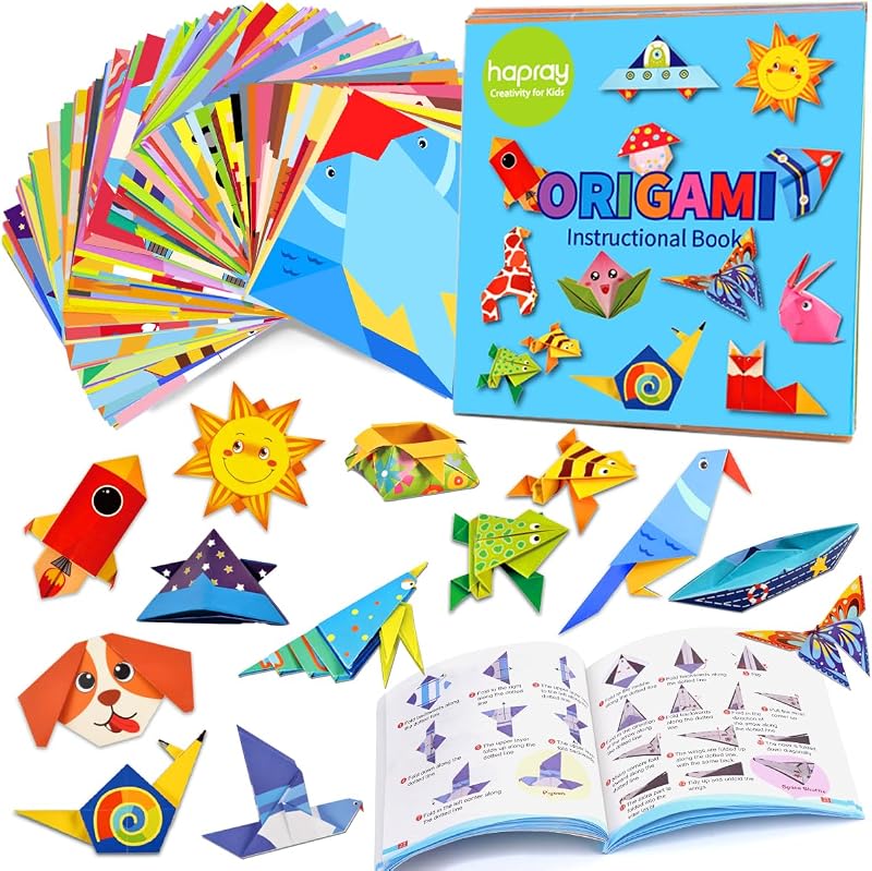 hapray Origami Kit for Kids 6-12 with Guiding Book 98 Sheets 47 Patterns