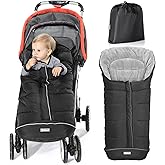 Orzbow Warm Bunting Bag Universal, Stroller Sleeping Bag Cold Weather, Waterproof Toddler Footmuff (Black, Large)