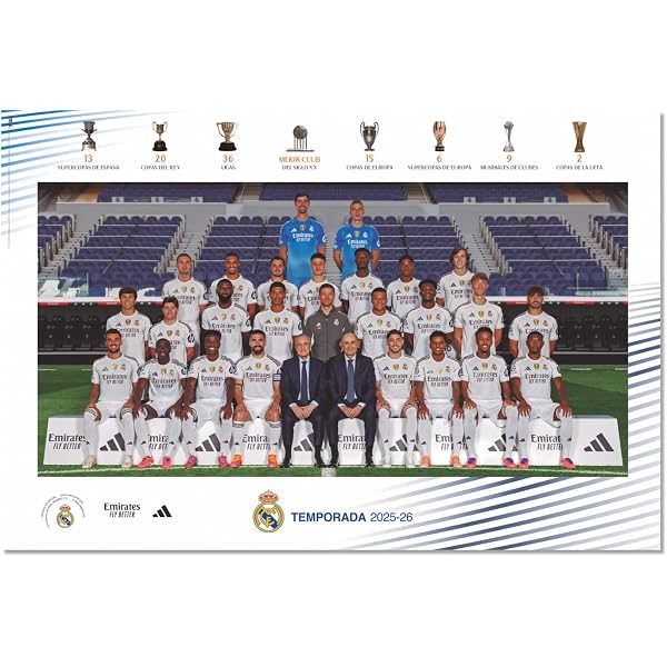 Poster Real Madrid Mbappé – Affiche 91,5 X 61 Cm, Kylian Mbappé Madrid, Déco Chambre Foot, Enroulé Qualité Premium