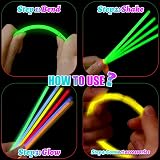 DELEE 200Pcs Glow Sticks Glow Party Pack Neon Bracelets Connectors view 5