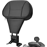 Aeyocoli Driver Rider Backrest,1997-2026 Adjustable Driver Rider Backrest Black Motorcycle Backrest Fit for Harley Davidson Touring Road Glide Street Glide Road King Electra Glide