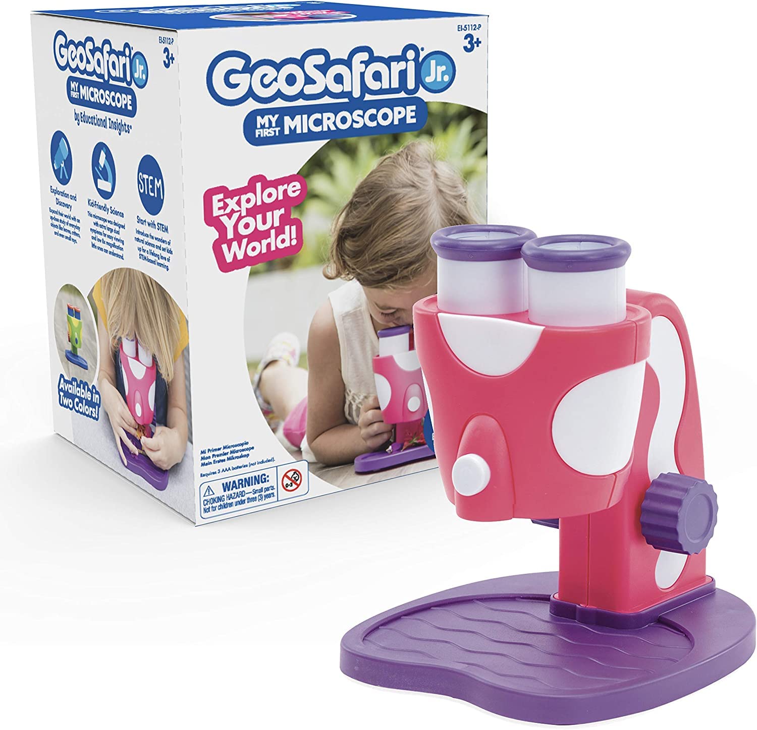 Learning Resources GeoSafari Jr My First Microscope Pink