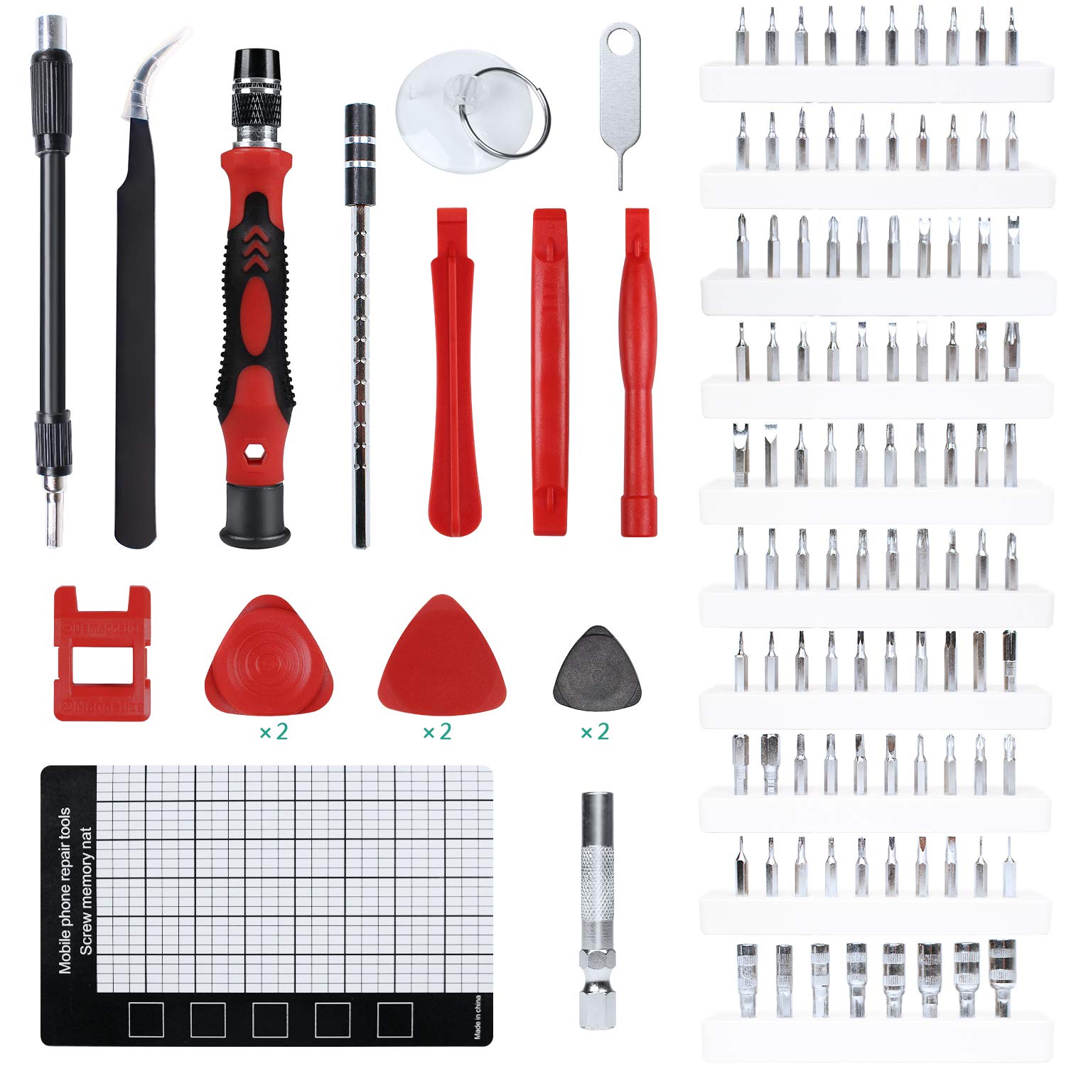 Gocheer Präzisions Schraubendreher Set, 115 in 1 Mini Feinmechaniker Reparatur Werkzeug Set für Elektronik, Smartphone,Laptop, PC, Konsolen, Kamera, Uhrenel