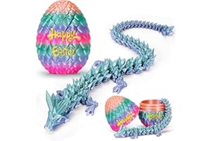 AOUSIN Dragon Eggs Easter Basket Stuffers for Kids - Happy Easter Egg with 3D Printed Dragon Inside, Home Decor Executive Desk Fidget Toys