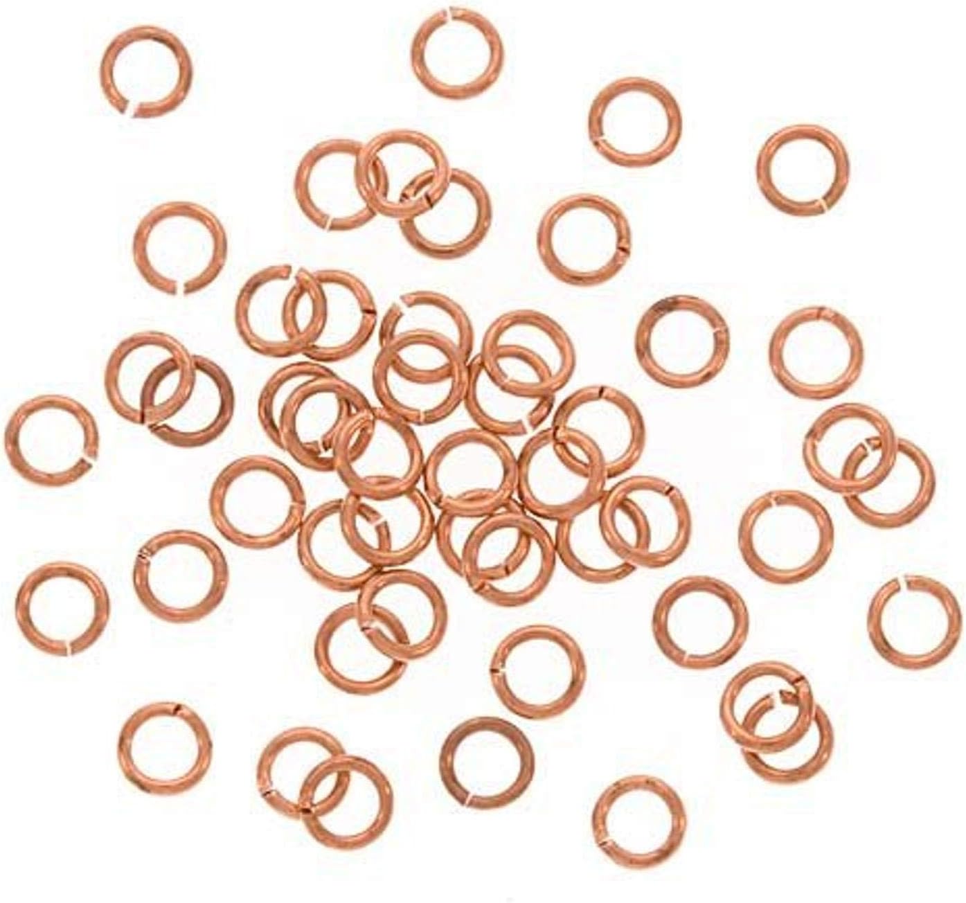 Beadaholique 50-PieceGenuineOpenJumpRings,4mm,21-Gauge,Copper