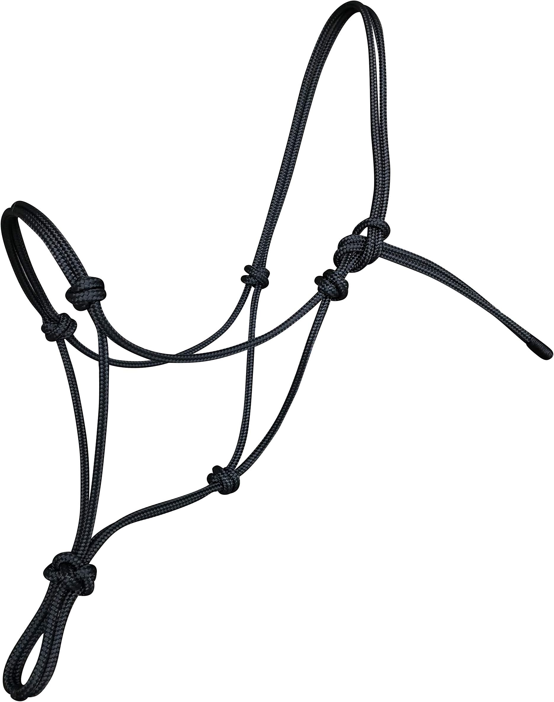 Rope Halters for Horses Training Soft - 11 Sizes - Miniature, Foal, Weanling, Small Pony, Cob/Arab, Horse, Warmblood, Draft
