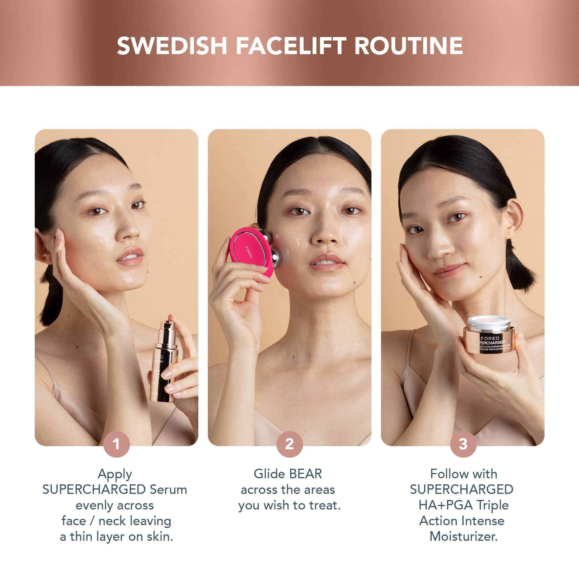 FOREO SUPERCHARGED Serum 2.0 – Conductive Skincare Gel – Hyaluronic Acid & Squalane – Vegan – Clean Formula – 1 fl.oz