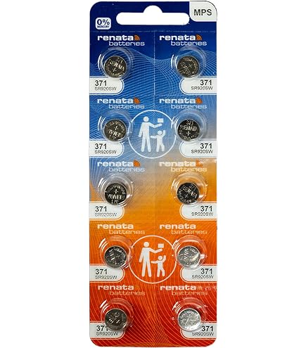 10 Piles Bouton Renata Swiss Made 377 SR626SW - Exp: 03/2028 - Neuf Emballé