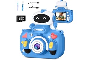 GREENKINDER Kids Camera, Toddler Digital Camera for Ages 3-12 Boys Girls Childrens, Christmas Birthday Gifts, Selfie 1080P HD Video Camera for 3 4 5 6 7 8 9 Years Old Boys Girls Toys Gifts