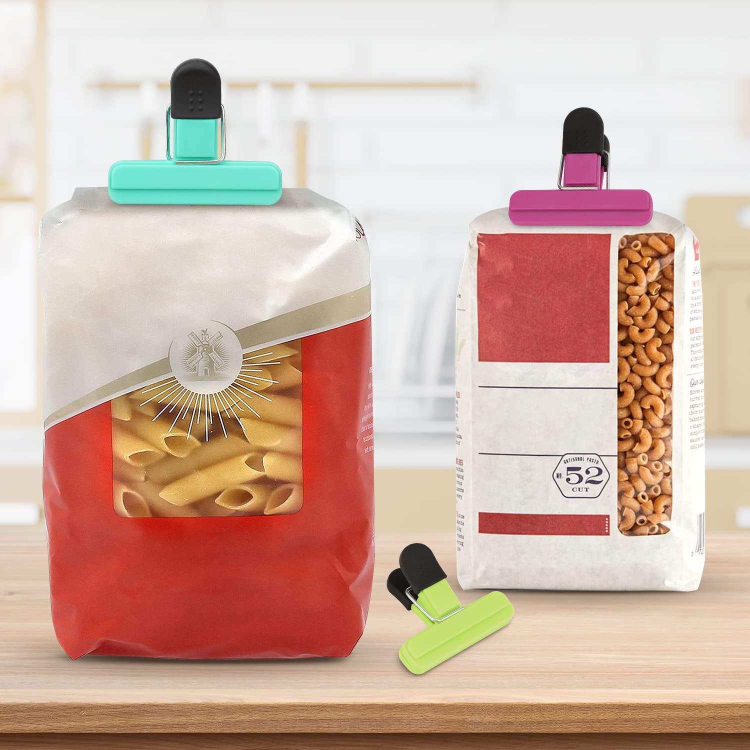 Photo 1 of 12 Pack Chip Clips, Food Clips, Bag Clips for Food Storage with Air Tight Seal Grip (3''x2.5'')