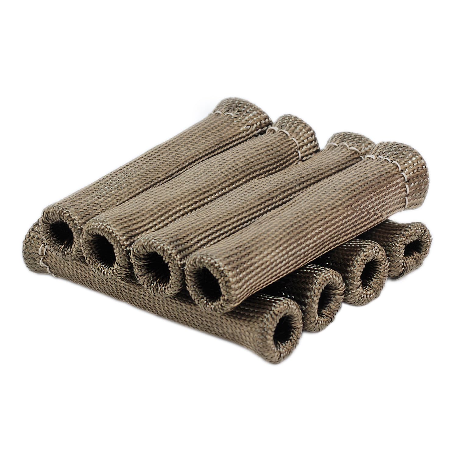 Photo 1 of  RED.  8Pcs 2500° Degree Spark Plug Wire Boots Heat Shield Protector Sleeve Cover Compatible with SBC BBC 350 454,6 Inch,Titanium (Titanium)