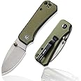 CIVIVI Baby Banter Pocket Folding Knife for EDC, 2.34" Blade Small Knife with Titanium Thumb Stud Opener C19068S-5 (Green)