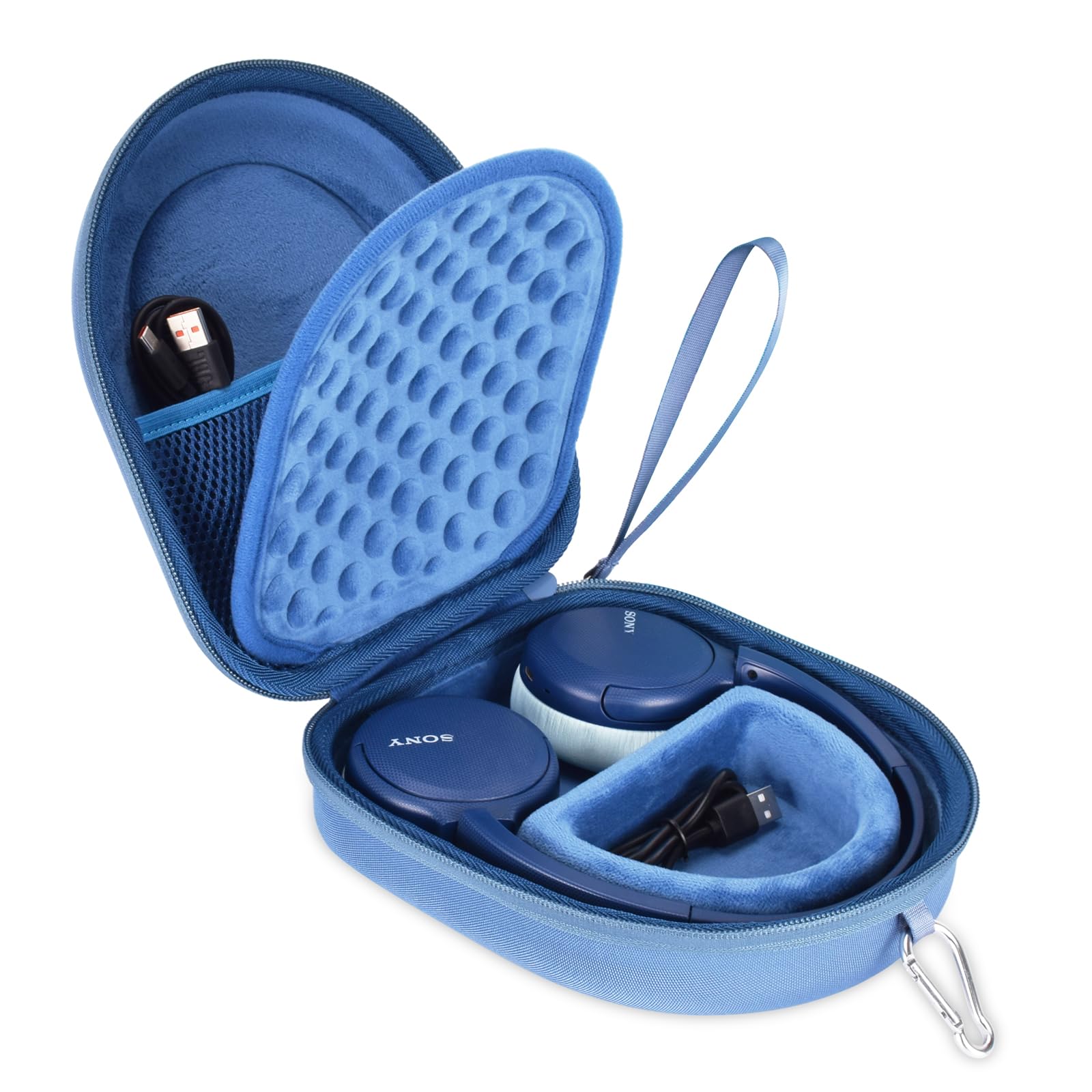 Photo 1 of EVA Hard Case for Sony WH-CH510 WH-CH520, JBL Tune 510BT 500BT Live400BT Noise Canceling Wireless Headphones, Premium Travel Protective Carrying Storage Bag for Edifier W820NB Plus (Blue)