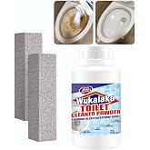 WUKALAKA Pumice Stone for Toilet Cleaning Bowl Stick, Toilet Bowl Cleaners Brush, Powerfully Cleans Hard Water Rings, Calcium Buildup and Stains, Suitable for Cleaning Toilets, Bathroom