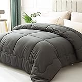 ONENICE All Season King Size Hypoallergenic Down Alternative Comforter Reversible Quilted Duvet Insert with Corner Tabs, Wint