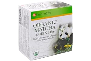 UNCLE LEE'S TEA Uncle Lee's Organic Matcha Green Tea Bags, 40 Count – Antioxidant-Rich, Low Caffeine, Naturally Energizing Blend