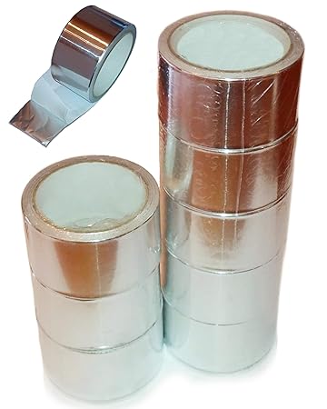 8 Rollen Industrie Aluminiumklebeband Aluband Alu Klebeband 50 mm