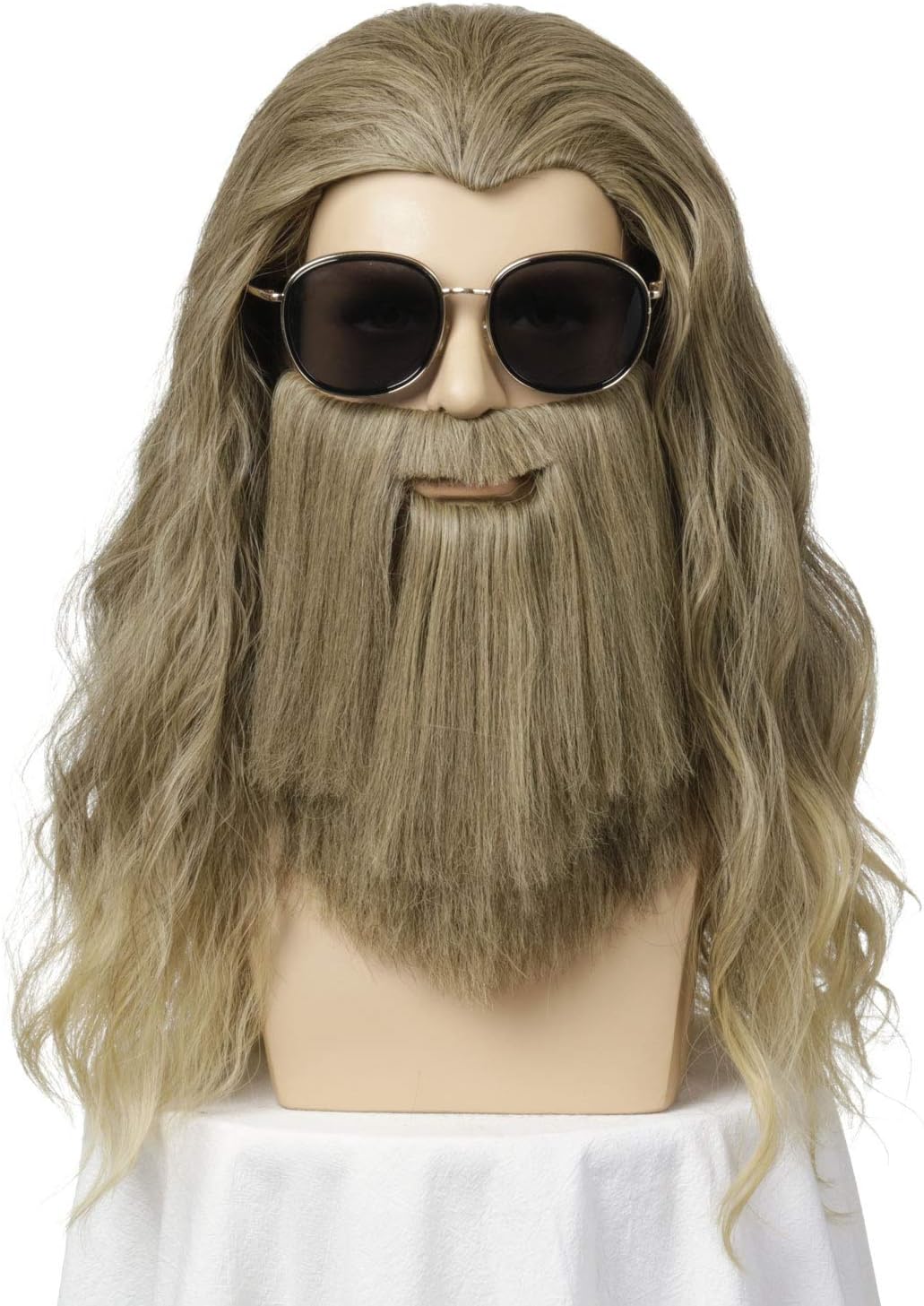 Long Curly Golden Brown Wig, Golden Linen