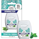 GuruNanda Expanding Dental Floss Peppermint Flavor, 55 Yards, 1 ct | Shred-Resistant|Expandable Woven Dental Floss for Gentle, Deep Cleaning|Vegan Waxed|Easy Glide|Adapts to Unique Tooth Shapes