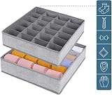 Joyoldelf 24-Cell Drawer Organisers 2 Pack Collapsible Wardrobe Organisers view 2