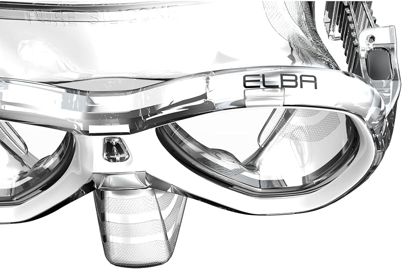 Elba Masque de plongée en Silicone Blanc
