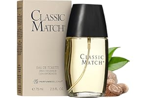 PB ParfumsBelcam Classic Match Eau de Toilette Spray for Men – Warm Oriental Scent with Bergamot, Nutmeg & Musk – Long-Lastin