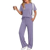 LILLUSORY Lounge Sets for Women 2 Piece Summer Travel Outfits Spring Matching Sets Cute Casual Pajamas 2026 Airport Clothes