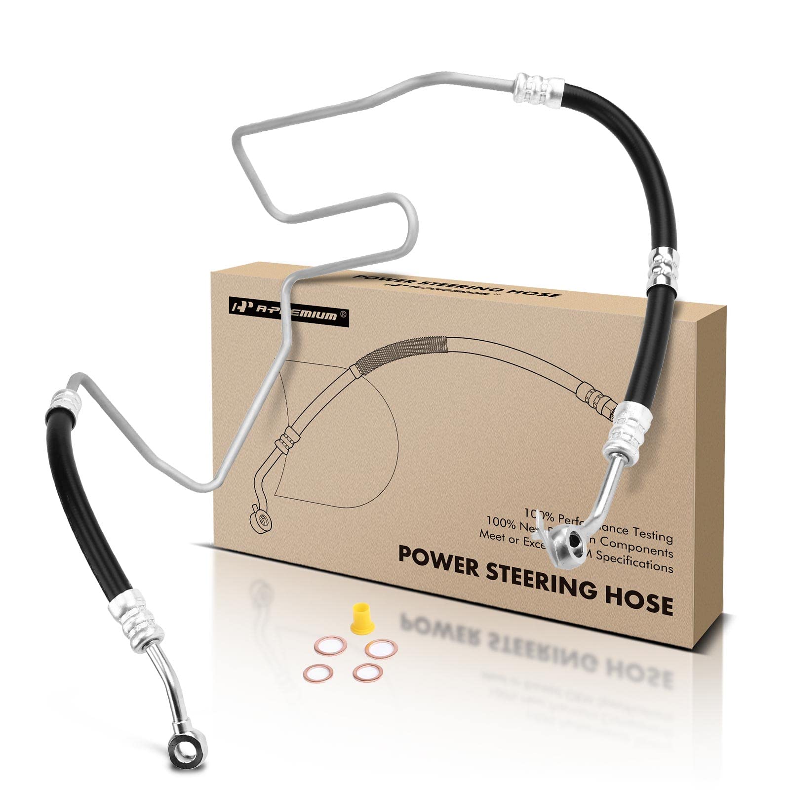 Photo 1 of A-Premium Power Steering Hose Pressure Line Hose Assembly Compatible with Volkswagen Jetta 2000-2005 Golf GTI 2006 Audi A3 1.8L 2.0L Turbo Manual Trans.