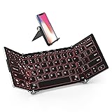 iClever Backlit Foldable Keyboard, BK05 Wireless