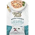 Purina Fancy Feast Appetizers Lickable Grain Free Wet Cat Food Topper Light Meat Tuna Appetizer with Scallop - (Pack of 10) 1.1 oz. Trays