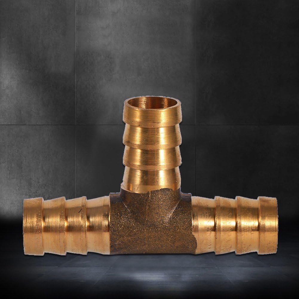 Barbed T Piece Gas Hose Connector, Quick Release, Brass T Piece, 12mm for DIY Car Repair, Home Installation, Industrial Use - Image 5