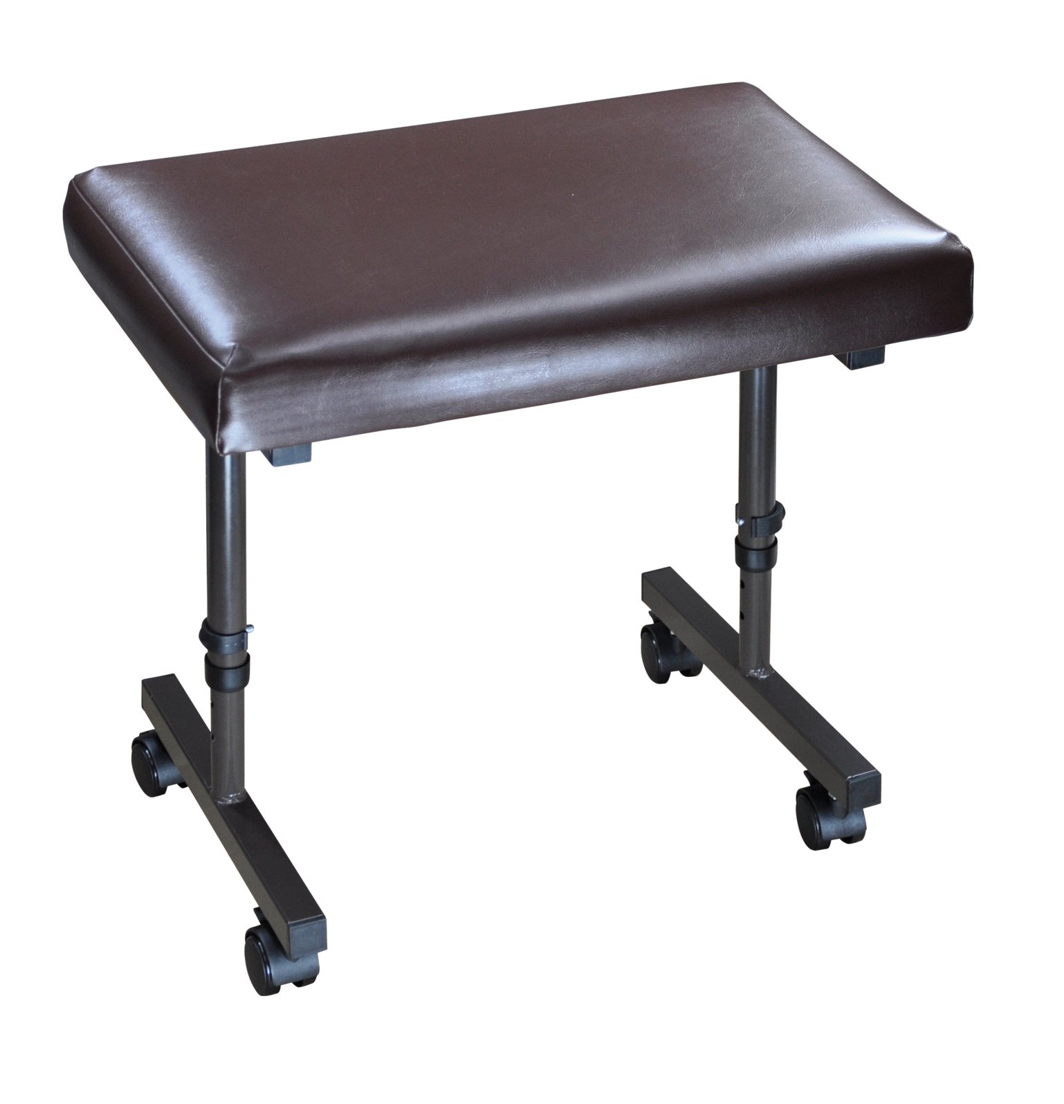 Aidapt Height Adjustable Leg Rest Stool With Castors Feet and Easy Clean Material For Elderly and Users With Limited Mobility Aid