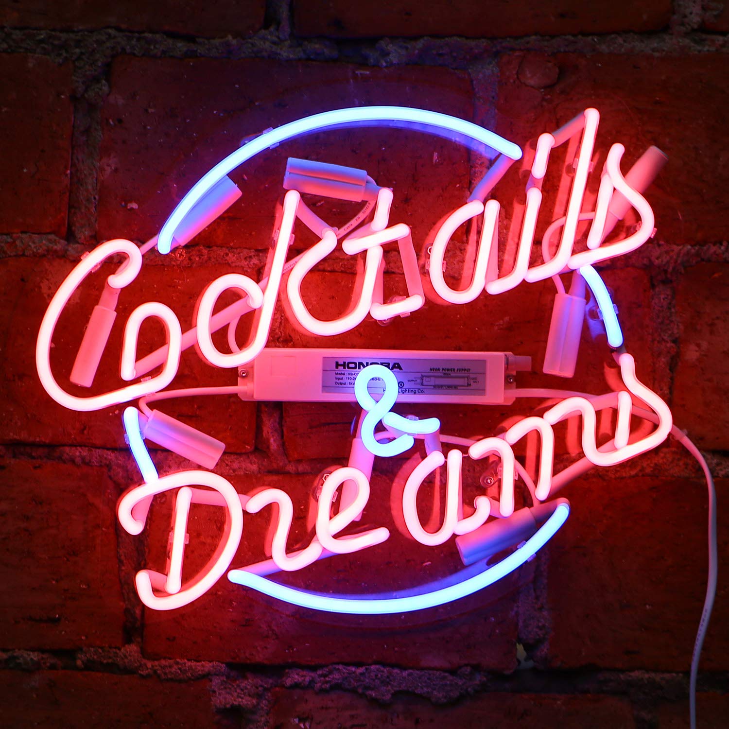 Neon Signs,Cocktails and Dreams Real Glass Neon Sign Beer Bar Pub Store