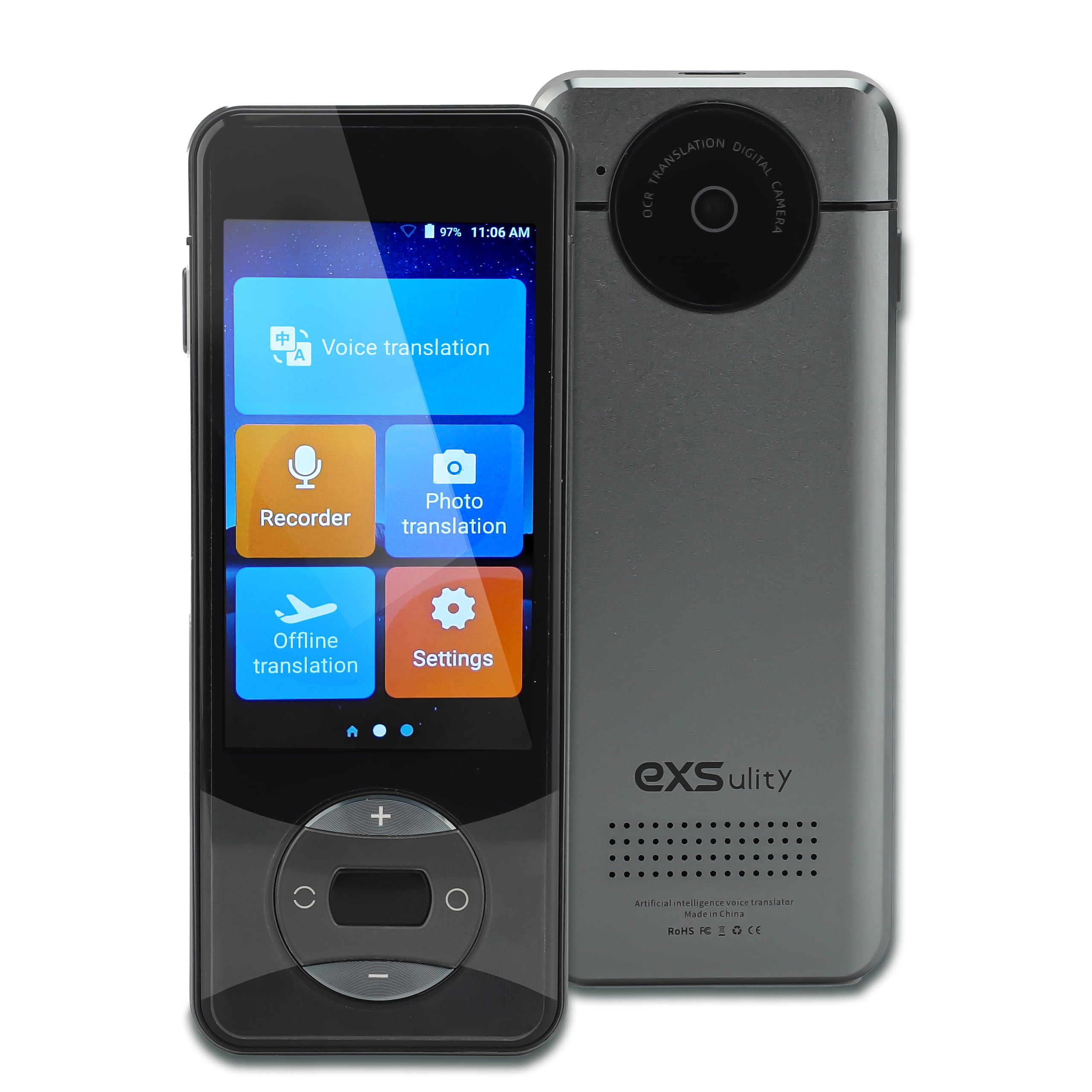 Photo 1 of exsulity W10 Language Translator, Language Translation Device 74 Languages Support Photo and Voice Translation with Mic and Speaker for Travel & Business