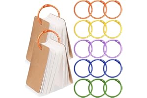 Abaodam 50pcs Metal Book Rings Keychain Binder Rings for Loose Leaf, Flash Cards, and Notebook Binding in 5
