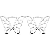 KristLand - S925 Sterling Silver Hollow Butterfly Hoop Earrings for Women Simple Style Open Earrings for Women Birthday Gift