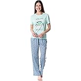Star Wars Women's The Mandalorian The Child Work Hard Sleep Pajama Set